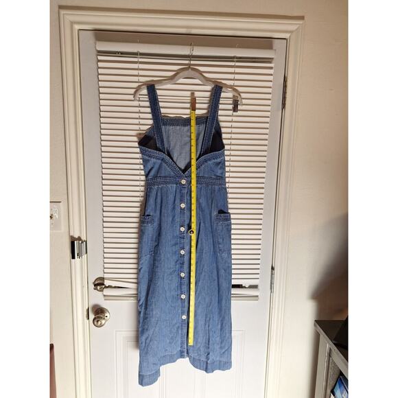 Madewell Size 2 Blue Denim Button Up Dress - Picture 7 of 12